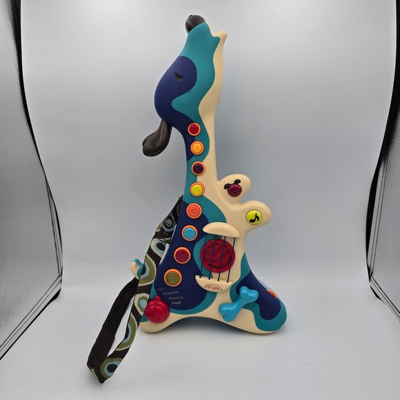 B. Toys Other - B. Toys Woofer Guitar Dog Musical Toy Blue Cream Acoustic Electric Hound Modes